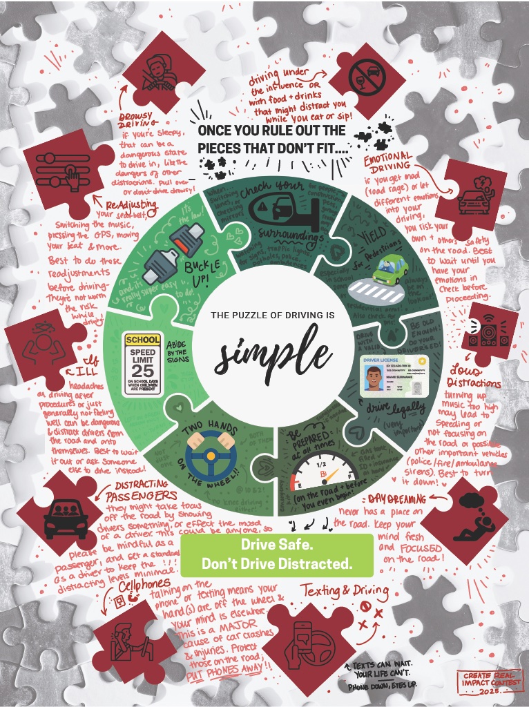 Second Place Graphic Design in the 2024-2025 Create Real Impact Contest